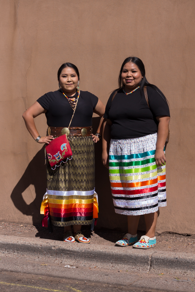 turquoise geo design Native American Ribbon Skirt